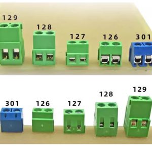 301/126/127/128/129 5.0mm Terminal Block Screws and PCB Terminals for 2P/3P/4P 300V/20A can assembled