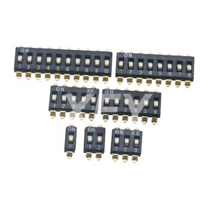 2.54mm Pith SMD Switch Black 2P/3/4/5/6/8/10P Dip switch