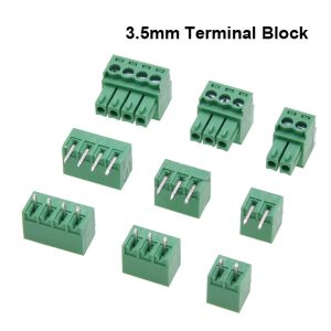 Terminal Block 3.5mm 15EDGK PCB Plug 2EDG Bent Straight Pin(Closing the opening)+Female Socket 2P 3P 4P 5P 6P-12P