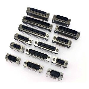 DR90 Degree Male Female Welding PCB Board with Positioning Spear Black Rubber DB1525263744 S232485