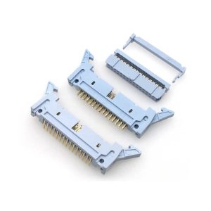 2.54mm 6-64 Pin DC2 IDC Socket Male Straight Pin Ejector Header Grey Connector