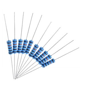 0.5W 1W 2W 3W 5W Plug-in metal film 5 Color 10R~100RΩ Coded Resistors 1K1.5K2K3K4.7K5.16.87.59.1KΩ