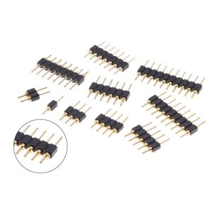 2.54mm Round Pin Header 1x1p 2p 3p 4p 1x40p Glod