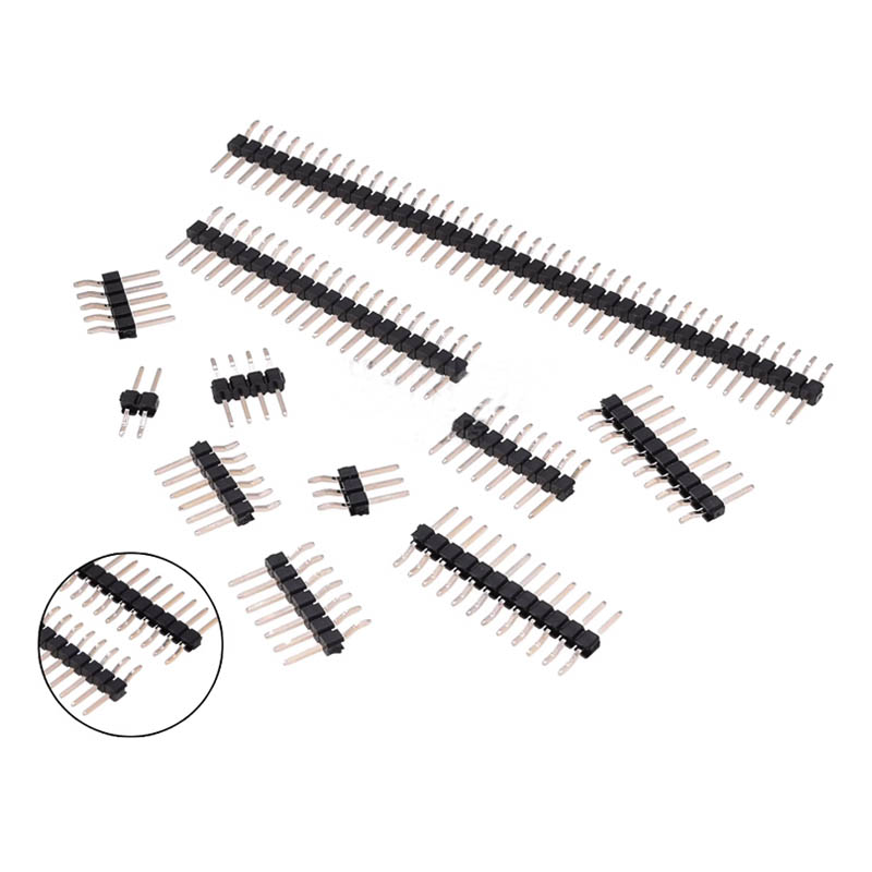 2.54mm Single Row Pins Horizontal SMT 1x2p-40p Pin Header