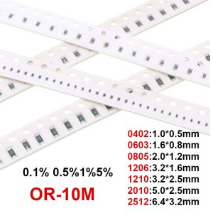 0603 0805 1206 0402 SMT Resistor 0R 1k 2k 4.7k 10k 7k 100k 10Ω 10M