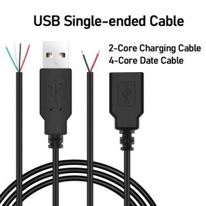 Customization Single-ended USB 2-Core 4-Core Data Cable Male/Female USB Port Charging Cable 1M1.5M2.5M3.5M4M5M6M7M