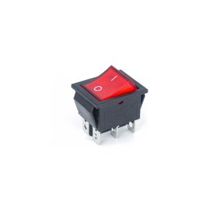 Ship-Shaped Switch KCD4-201 6-pin Two-Position Power Switch 30.5MM x 25.5MM Pure Copper with Capacity of 20A/250V